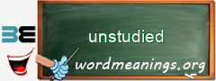 WordMeaning blackboard for unstudied